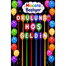 Promisebackdrop2 Okulda Ilk Günüm,macera Başlıyor, Okul Etkinlik 150X200 Kumaş Afiş