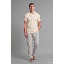 DeFacto %100 Pamuk Regular Fit Polo Açık Sarı Tişört E9504AX26SP