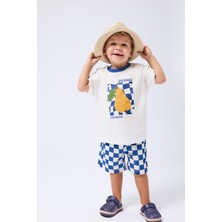 DeFacto Regular Fit Beli Bağcıklı Dama Desenli Kalın Kumaş Şort Erkek Bebek I6212A526HS