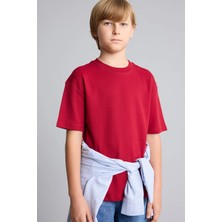 DeFacto %100 Pamuk Oversize Bisiklet Yaka Kısa Kollu Basic Tişört Erkek Çocuk G6486A826AU