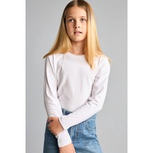 DeFacto Regular Fit Bisiklet Yaka Basic Uzun Kollu Tişört Kız Çocuk G0860A826AU