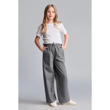 DeFacto Wide Leg Gri Pantolon Kız Çocuk H9663A826AU