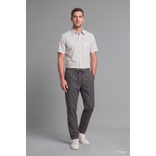 DeFacto %100 Pamuk Regular Fit Polo Yaka Kareli Kısa Kollu Haki Gömlek I1719AX26SM