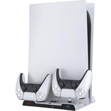 Multi-Function Charging Stand For Playstation 5 Ps5 Digital And Disc Version With Cooling Fans, 2 Ch