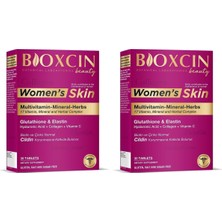 Women's Skin Tablet – Kolajen, Biotin, Glutatyon, Hyaluronik Asit ve Vitamin C Içeren Kadınlara