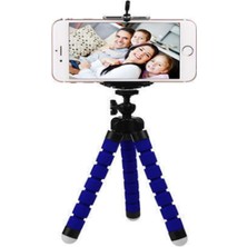 Dslr Telefon Kamera Sünger Ayaklı Akrobatik Tripod Ahtapot 3 Ayak - Mavi