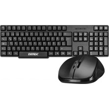 KM-6852 Siyah USB Kablosuz Combo Q Standart Klavye + Mouse Set