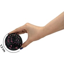 Twister Semi Massage Ball Twister Yarım Masaj Topu (7,2x7,2x5,3 Cm, Siyah + Pembe)