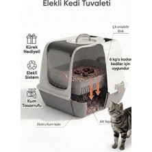 Flex Elekli Kedi Tuvaleti, 50X37,5X40 Cm, Xl Boy, Kum Küreği Hediyeli