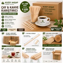 Kuzey Ahşap 11 cm Çay Kahve Karıştırıcı Tahta Karıştırıcı -Doğal Kayın Tahta Kaşık - 24X400 Adet