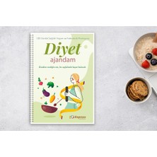 120 Günlük Diyet Ajandası - A4 Boyut, Renkli Baskı, Tel Spiral (Sağlıklı Yaşam Planlayıcıs
