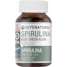 Spirulina 60 Kapsül x 380 Mg Yosun, Mavi Yeşil Alg Sepe