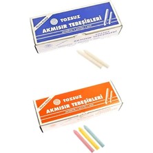 100 Lü Renkli ve Beyaz Tebeşir 2 Paket