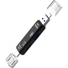 5'i 1 Arada Kart Okuyucu, USB 2.0, Type-C, Micro Usb, Micro Sd/tf Kart Adaptörü