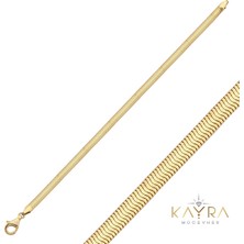 Kayra Mücevher Balık Sırtı Altın Bileklik AKB189