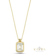 Kayra Mücevher Kuvars Taşlı Altın Kolye AKM06