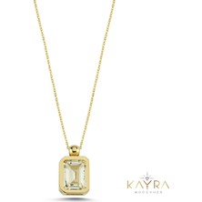 Kayra Mücevher Topaz Taşlı Altın Kolye AKM04