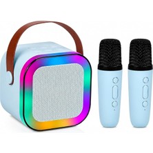 Karaoke Mikrofonu, 2 Mikrofon 1 Hoparlör, Net Pürüzsüz Ses Kalitesi, Bluetooth Bağlantılı, Rg