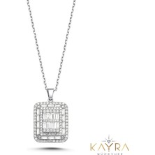 Kayra Mücevher Baget Taşlı Pırlanta Kolye PK04