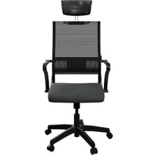 Atom Ofis Ergolife Sit Air Yönetici Çalışma Koltuğu, Siyah, Mesh Sırtlık, Ayarlanabilir Başl