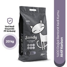 ‎Sandy Aktif Karbonlu Topaklanan Kedi Kumu 20KG