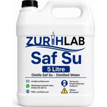 ZURIHLAB Saf Su 5 Litre - Distile Saf Su - Distilled Water