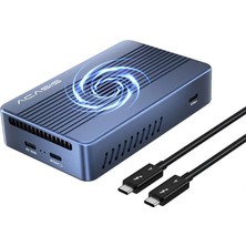 TBU405 Max 8 In 1 Thunderbolt 4 Type-C Dock + SSD Disk Kutusu, 2x 4K@60Hz, 2x Usb-A 3.1, M/b&m Key 2