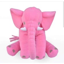 Büyük Uyku Arkadaşım Peluş Yumuşak Fil Pembe - 60 cm