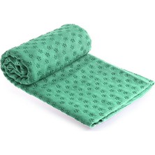 Yogatime Yoga Mat Havlusu – Yeşil - Mikrofiber ve Kaymaz ABS Taban