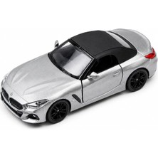 Kinsmart 1:34 Bmw Z4 Çek Bırak Metal Model Araba, Açılabilir Kapılı Spor Araç KT5419D, Gri