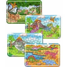 Lipyos Dinazor, Sevimli Dinozorlardan Oluşan Ahşap Puzzle Set