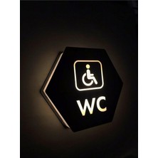 Honeycomb Serisi Işıklı Engelli Wc Yönlendirme Tabelası