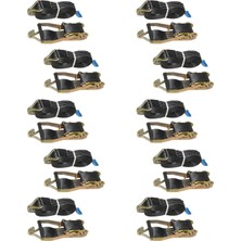 Safeset Sg-60 50MM 2 Inç Spanzet 10 mt 2500-5000DAN 10 mm Çift J Kanca 1.1 Yük Gerdirme Halatı