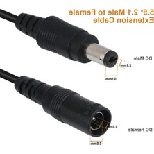 Uzatma Kablosu, 3 Metre ve 5.5mm x 2.1mm Dişi-Erkek Bağlantı