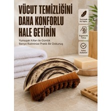 Bezos Yumuşak Kıllı Masaj Fırçası Vücut Temizleme Banyo Fırçası Ergonomik Tasarım