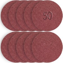 50 Adet Cırt Zımpara Matkap Spiral 115 mm Daire Zımpara Ahşap Metal Zımparası (240 Kum)