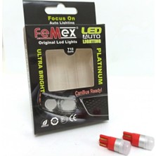 Femex T10 Ampul 1smd 3030 Chipset Mini Kırmızı LED Aktif Canbus