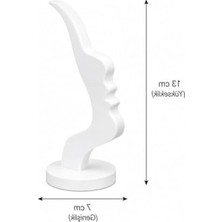 Dekoratif Gözlük Standı, 13 cm Yükseklik, 7 cm Genişlik, Beyaz