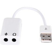 Harici Kablolu 7.1 USB Ses Kartı 3.5mm Mikrofon Çevirici Dönüştürücü Adaptör
