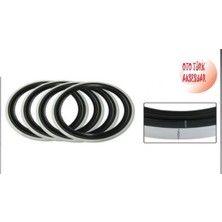 Siyah Beyaz Lastik Yanağı, 4'lü Set, 14 Inç