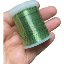 Bakır Çiçek Teli 0,30 mm - Takı Teli - Hobi Teli - 1 Makara - (Ort 50 Metre) 030TEL Zümrüt