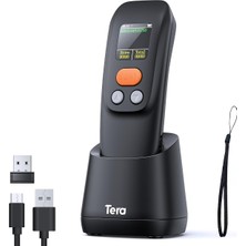 1600 Kablosuz 1d 2d Qr Barkod Okuyucu | Ergonomik El Tipi 3in1 (Bluetooth, 2.4g Kablosuz, Usb) | Sü