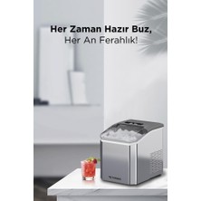 Torima YH16M Gümüş Portatif Taşınabilir Hızlı Buz Yapma Makinası