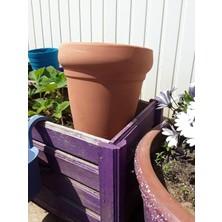 Toprak Saksı 26 * 28 Cm, Terracotta Pişmiş Kilden | Nefes Alabilen Malzeme Pişmiş Toprak
