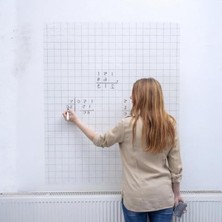 Kareli Statik Akıllı Kağıt Tahta – 100X120 Cm, Silgili Kalem Hediyeli