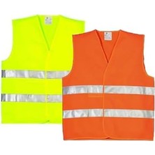 Ikaz Yeleği 5 cm Çift Reflektörlü Sarı Ikaz Yeleği