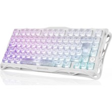 Mercury K1 Lite Kablosuz, Türkçe Q, Mekanik Gaming Klavye, Rgb Işıklı, Crystal Aurora