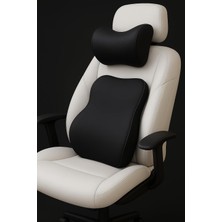 Visco Premium Ergonomik Ofis Koltuğu Bel & Boyun Destek Minderi (Siyah) Siyah