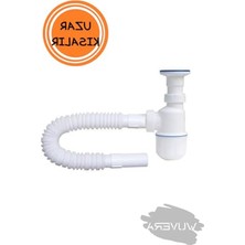 Körüklü Tahliye Taslı Lavabo Sifonu, Depolu Gider Borusu ile