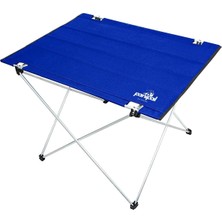 Omuz Askılı Katlanır Kamp ve Piknik Masası, Metal Çerçeve, Taşınabilir, Tr Menşeli (Mavi)